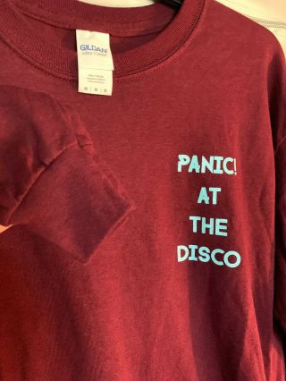Panic At The Disco Long Sleeve Tour T - Shirt Gildan Size Medium 6