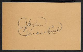 Jayne Mansfield Autograph Reprint On Period 1960s 3x5 Card