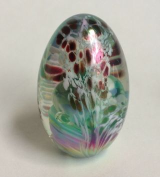 2 Mt.  St.  Helens Glass Egg Paperweights 2