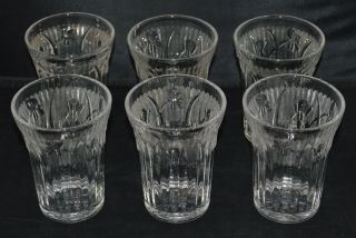1 Jeannette Glass " Iris And Herringbone " 4 " Flat Bottom Tumbler - 6 Available