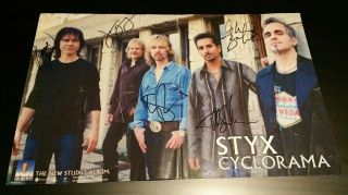 Styx Signed Cyclorama 2003 Framed Record Company Promotional Poster,  Tommy Shaw
