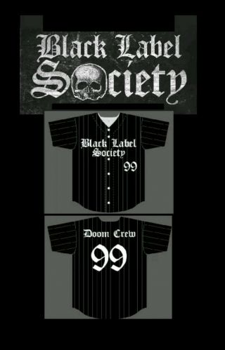 Black Label Society Baseball Jersey Size 56 2xl