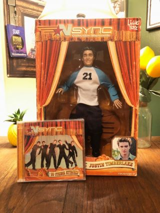 Magical Nsync Justin Timberlake Collectable Marionette  With Stand & Cd