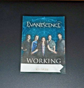Rare Evanescence Concert Pass / 2016 Tour - - The Real Deal