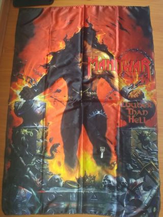 Manowar S&h Louder Than Hell Flag Banner Cloth Poster Wall Tapestry C