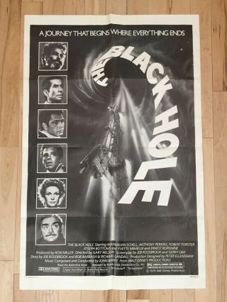Vintage 1979 The Black Hole Movie Poster,  Maximilian Schell,  Anthony Perkins