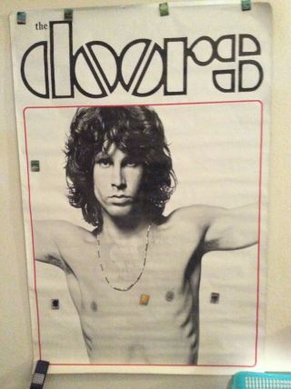 Vintage The Doors Jim Morrison Poster Large 40 X 60 Made In Great Britain