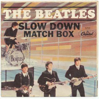 Beatles Vintage 1964 " Slow Down " / " Matchbox " Single With Picture Sleeve