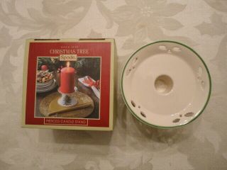 Spode Christmas Tree Pierced Candle Stand - Pillar Or Taper - In Gift Box