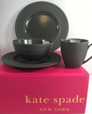 Kate Spade Ny Fair Harbor Bittersweet 4 Pc Place Setting Lenox 817556 Mug Bowl