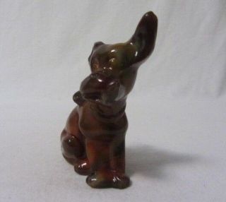 BOYD GLASS PARLOUR PUP BERMUDA SLAG 3 DOG WITH TONQUE OUT SOLID GLASS GLOWS 2