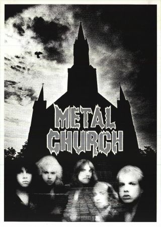 Metal Church Blessing In Disguise 1989 Vintage Poster Rare Metal Collectors