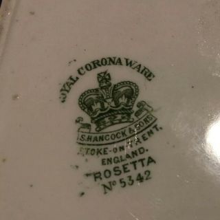 Royal Corona Ware S.  Hancock & Sons “ Rosetta” Trinket Box 4