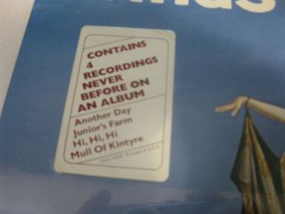 Beatles Paul McCartney - Wings Greatest Album in Shrinkwrap wPoster - Rare Sticker 2