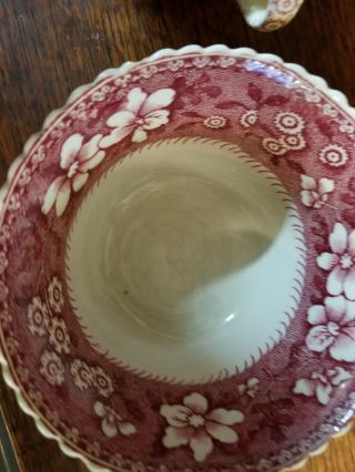 2 Vintage Copeland Spode ' s Tower (pink) Cup and Saucer (England) Set of 2 6
