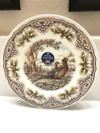Royal Stafford Pheasant Homeland Harvest Porcelain Salad Plates Set Of Four