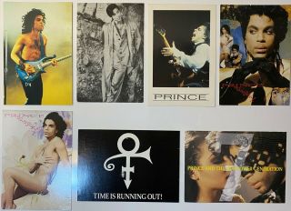 Prince 7 Rare Postcards 80s 90s Lovesexy Sign O The Times Cherry Moon