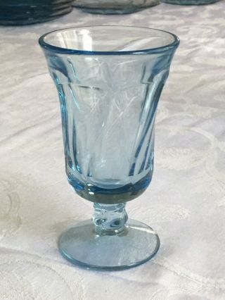 Fostoria Jamestown Blue Juice Glasses Set Of 8