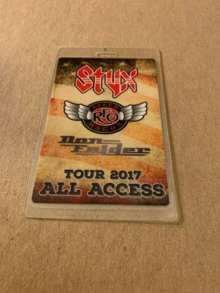 Styx 2017 Tour Backstage Pass All Access Pass
