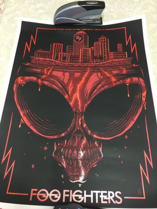 Foo Fighters Poster 10/17/2015 Anaheim Ca Signed & Numbered 213/425