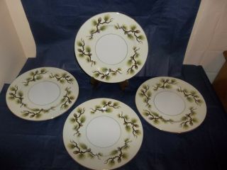 Narumi Japan Shasta Pine Pattern Dinner Plates,  Set Of 4,  10 - 1/2 ",