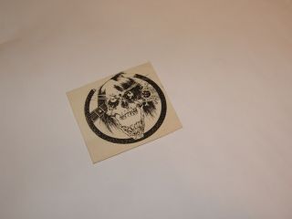 PUSHEAD paper sticker,  mid 1980 ' s 3 x 3 3