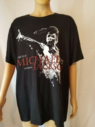 Michael Jackson This Is It London Mens T - Shirt Black 50 02 Size Xxl 2x Mj