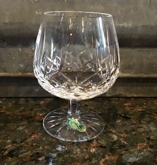 Waterford Crystal Lismore 12 Oz Brandy Snifter Balloon 5.  25 ",  Tag,  Etched,  Nos