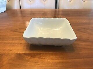Vintage J & G Meakin England White Ironstone 8 " Square Serving Bowl Vy Good Cond