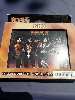 Kiss Destroyer 2 Pack Playing Cards In Tin Box 2005
