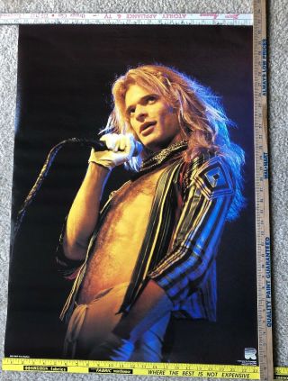 Vintage Van Halen David Lee Roth Poster 24” X 34” Rock Band 1984