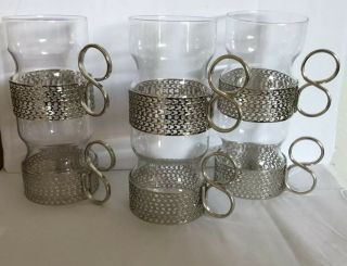 6 Vintage Iittala Finland “tsaikka” Tea Glasses Tumbler Mugs By Timo Sarpaneva