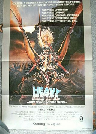 “heavy Metal”,  1981,  One Sheet,  Folded Poster,