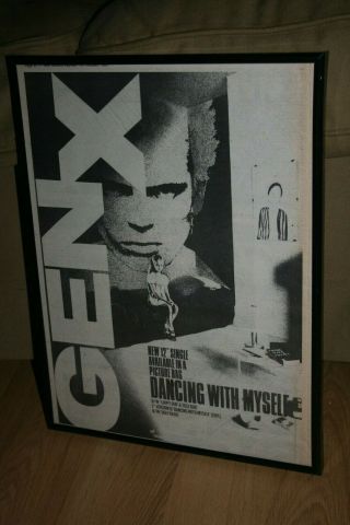 Generaton X Dancing With Myself Billy Idol Press Poster Framed 1980