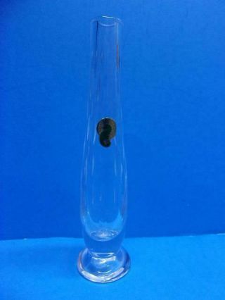 Waterford Cut Glass Crystal 7 " Footed Bud Vase Rainfall Pattern Signed & Sticker