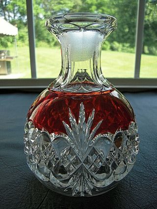 Eapg Early American Glass Royal Crystal Hand Made Ruby Red Perfume Bottle