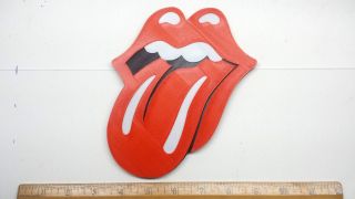 Rolling Stones " Tongue And Lips " 3d Logo - Emblem,  Ornament Or Magnet