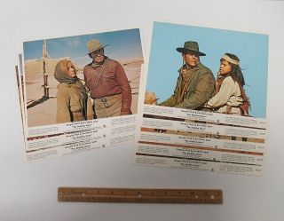 (8) Vintage 1968 (8x10) Movie Lobby Cards The Stalking Moon Western Film Wz8789