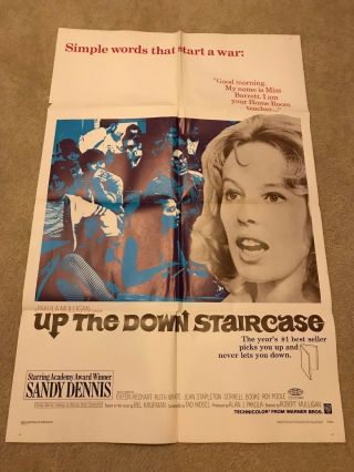 Movie Poster Up The Down Staircase - 1967 Sandy Dennis 27x40