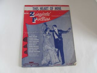 1943 Sheet Music This Heart Of Mine From Ziegfeld Follies