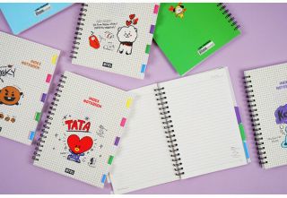 Bt21 Character Pp Index Notebook Notepad 7types Official K - Pop Authentic Goods