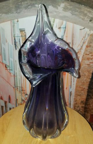 Murano Art Glass Sculpture Vase