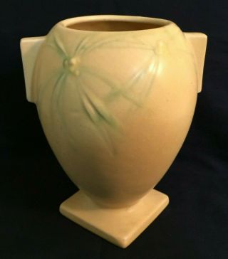 Vintage Roseville Dawn Yellow 827 - 6 " Vase Art Deco Shape