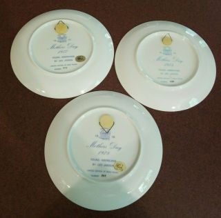 MOTHER ' S DAY PLATES 1975,  77,  78 Leo Jansen Royal Bayreuth Young Americans 5