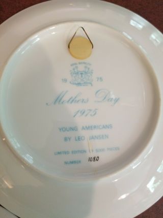 MOTHER ' S DAY PLATES 1975,  77,  78 Leo Jansen Royal Bayreuth Young Americans 7