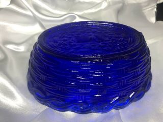 Vintage Glass Cobalt Blue Hen On Nest Candy Dish County Home Decor Easter (Heavy) 4