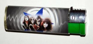 Kiss Band 1976 Nyc Skyline Lighter C&d Official 2002 Gene Ace Peter Paul