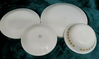 Set of 10 Vintage Corelle Butterfly Gold Dinner Lunch Dessert Plates & Bowls 3