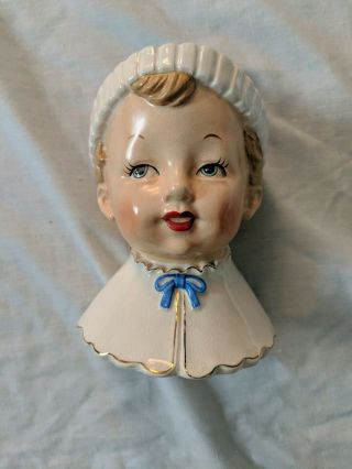 Rare Vintage Relpo 6 " Japanese Ceramic Baby Head Vase