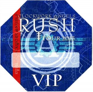 Rush Authentic 2013 Clockwork Angels Tour Satin Cloth Backstage Pass Vip Blue